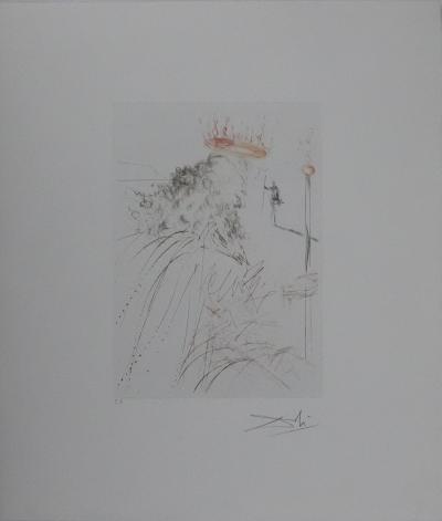Salvador Dali : Roi Lear - Héliogravure signée 2