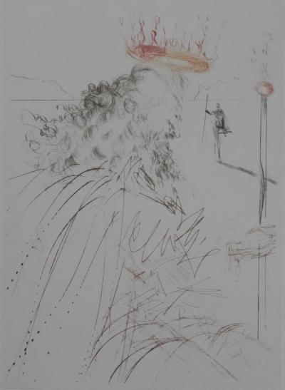 Salvador Dali : Roi Lear - Héliogravure signée 2
