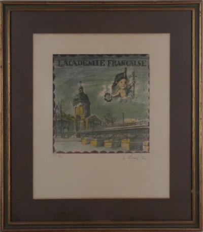 Tsuguharu FOUJITA : L’Académie Française, Lithographie originale signée 2