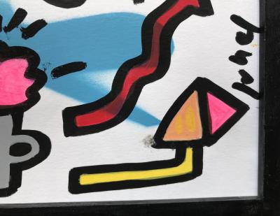 Jean-Luc JUHEL - J’ai ma table de nuit…,2017 - Acrylique sur papier signée 2