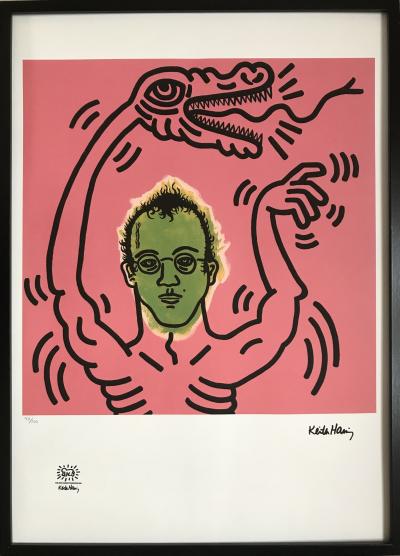 Keith HARING (d’après) - Autoportrait à la tentation - Sérigraphie signée 2