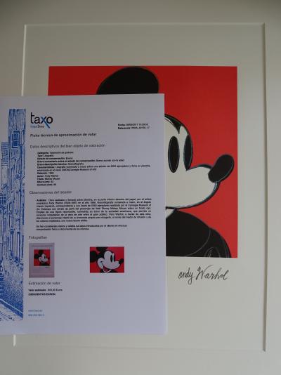 Andy Warhol (d’après) , Mickey Mouse, Lithographie 2