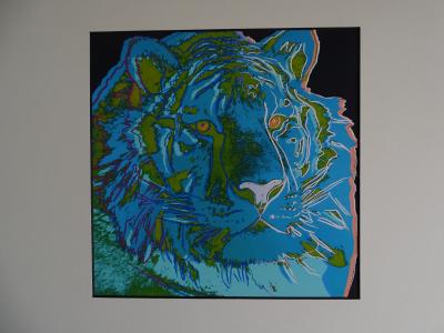 Andy Warhol - Tigre de Sibérie, extrait de la série Espèces menacées - 1987, sérigraphie