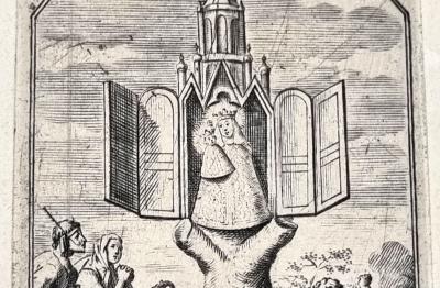 Gravure flamande de pèlerinage, Notre-Dame de Grâce de Scheut, XVIIéme siècle 2