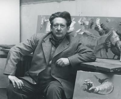 Denise Colomb, Jean Hélion dans son atelier, tirage signé et daté, 1957 2