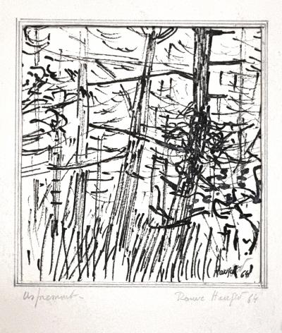 Rouve Hauser, dessin encre signé, 1964 2
