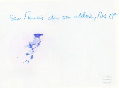 Maurice Bismuth, Sam Francis dans son atelier à Paris, tirage argentique, vers 1956 2