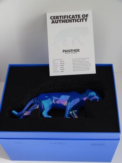 Richard Orlinski - Panther Blue Pearl, 2026 - sculpture 2