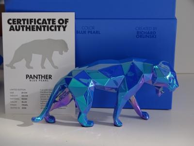 Richard Orlinski - Panther Blue Pearl, 2026 - sculpture 2