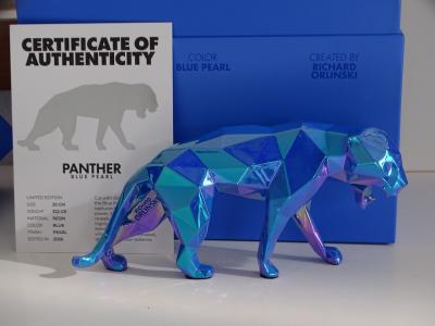 Richard Orlinski - Panther Blue Pearl, 2026 - sculpture 2