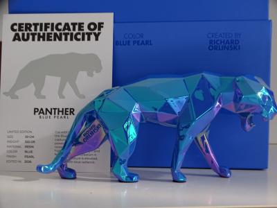 Richard Orlinski - Panther Blue Pearl, 2026 - sculpture 2