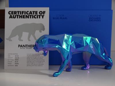 Richard Orlinski - Panther Blue Pearl, 2026 - sculpture 2