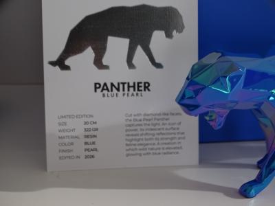 Richard Orlinski - Panther Blue Pearl, 2026 - sculpture 2