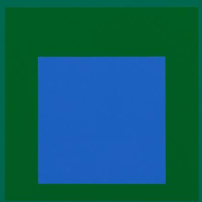 Josef ALBERS: Homage to the Square, Blue Look - Color Screenprint 2