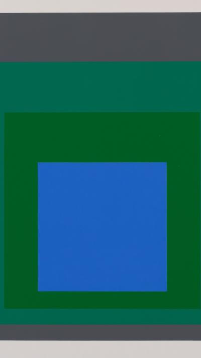 Josef ALBERS: Homage to the Square, Blue Look - Color Screenprint 2