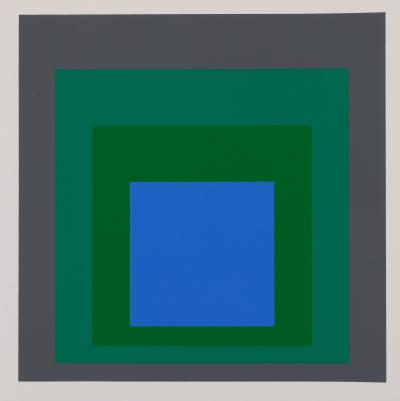 Josef ALBERS: Homage to the Square, Blue Look - Color Screenprint 2