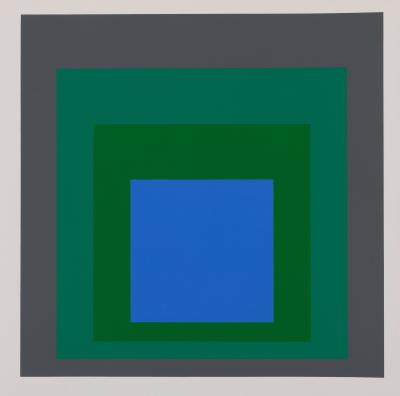 Josef ALBERS: Homage to the Square, Blue Look - Color Screenprint 2