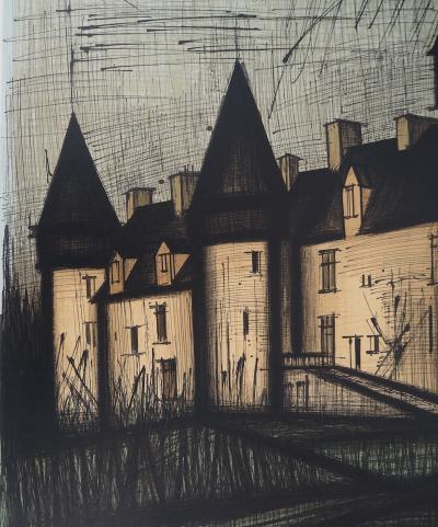 Bernard BUFFET : Château de Culan - Lithographie originale signée 2