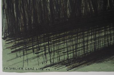 Bernard BUFFET : Château de Culan - Lithographie originale signée 2