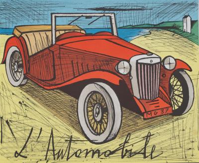 Bernard BUFFET: The Automobile - Original signed lithograph 2
