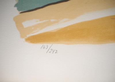 Yves BRAYER : Marchands du vieux port - Lithographie originale signée 2