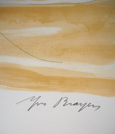 Yves BRAYER : Marchands du vieux port - Lithographie originale signée 2