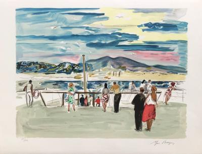 Yves BRAYER : La corniche - Lithographie originale signée 2