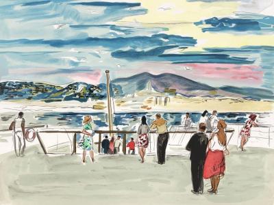 Yves BRAYER : La corniche - Lithographie originale signée 2