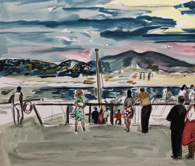 Yves BRAYER : La corniche - Lithographie originale signée 2
