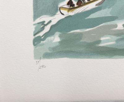 Yves BRAYER : La passe du Vieux Port - Lithographie originale signée 2