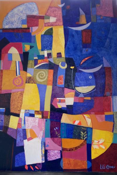 Lili Côme . Ceci est une fenêtre . huile sur toile . 2017 signée 2