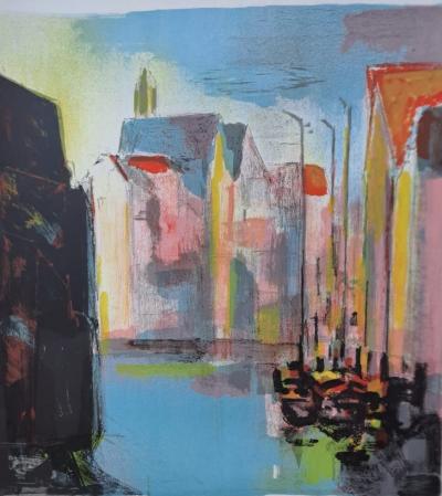 Jean Marzelle - L'entrée du port - Lithographie signée et numérotée au crayon 2