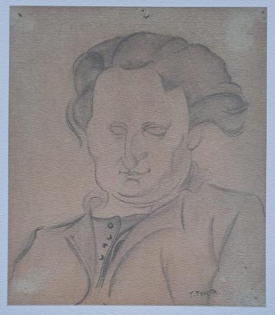 Léonard Foujita (d’après) - Portrait de Chana Orloff - Impression d’art, signée 2