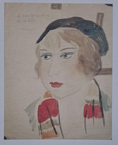 Léonard Foujita (d’après) - Portrait de Jacqueline - Impression d’art, signée 2