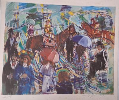 Nino Giuffrida  - Aux courses, 1979 - Lithographie signée et numérotée au crayon 2