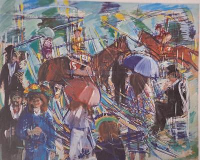 Nino Giuffrida  - Aux courses, 1979 - Lithographie signée et numérotée au crayon 2