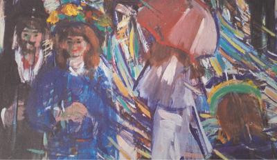 Nino Giuffrida  - Aux courses, 1979 - Lithographie signée et numérotée au crayon 2