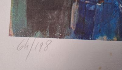 Nino Giuffrida  - Aux courses, 1979 - Lithographie signée et numérotée au crayon 2