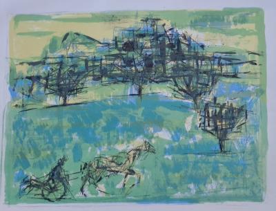 Jean Marzelle (d’après) - Travail des champs - Lithographie 2