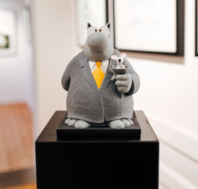 Philippe Geluck  - J’ai les boules - Sculpture en résine, signée et numérotée 2