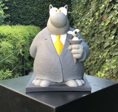 Philippe Geluck  - J’ai les boules - Sculpture en résine, signée et numérotée 2