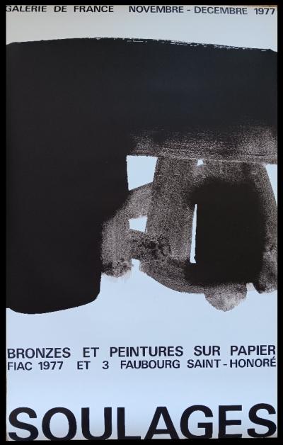 Pierre Soulages - Affiche originale d’exposition - 