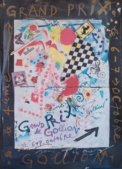 Jean Tinguely - Affiche originale Grand Prix de Gollion 1990 - Signé 2