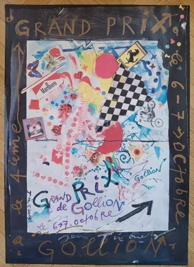Jean Tinguely - Affiche originale Grand Prix de Gollion 1990 - Signé 2