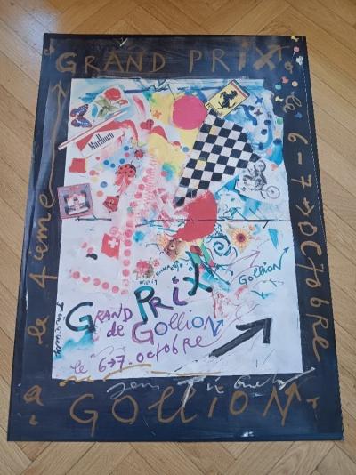Jean Tinguely - Affiche originale Grand Prix de Gollion 1990 - Signé 2