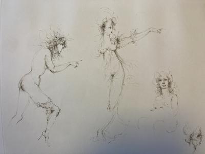 Leonor FINI - L’effroi, gravure originale signée 2