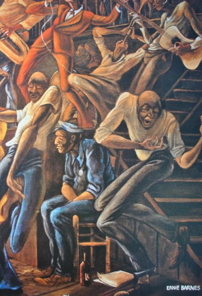Ernie BARNES : Sugar Shack, SERIGRAPHIE signée, 2002 2