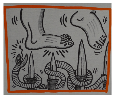 Keith Haring - La planète Terre, 1990 - Lithographie