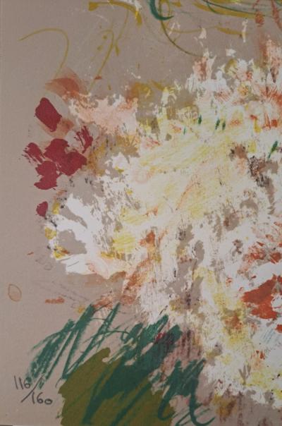 Jacques Pecnard - Jeune fille endormie et le bouquet, 1991 - Lithographie originale, signée et numérotée 2
