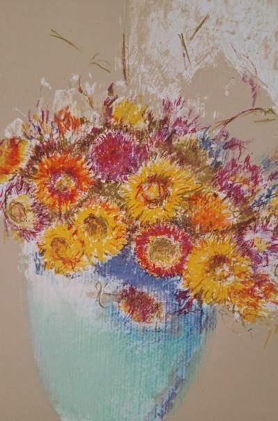 Jacques Pecnard - Jeune fille et le bouquet d’immortelles, 1991 - Lithographie originale, signée et numérotée 2